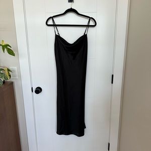 Bebe Black Cowell neck dress